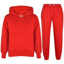 (11-12 Years) Unisex Plain Tracksuit Hooded Jog Suit Joggers