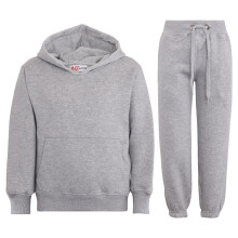 (9-10 Years) Unisex Plain Tracksuit Hooded Jog Suit Joggers