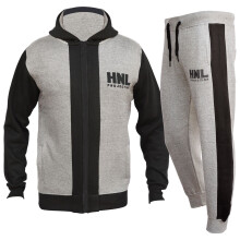 (9-10 Years, 907 Grey) Girls Boys HNL Hooded Top Bottom Tracksuit 2-13