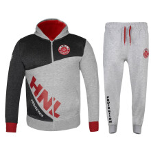 (5-6 Years, Dady Grey) Girls Boys HNL Hooded Top Bottom Tracksuit 2-13