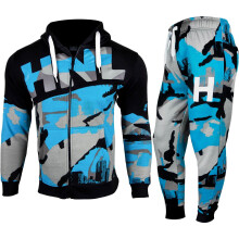 (13 Years, Blue) Girls Boys HNL Hooded Top Bottom Tracksuit 2-13