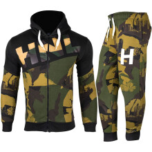 (5-6 Years, Khaki) Girls Boys HNL Hooded Top Bottom Tracksuit 2-13