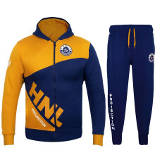 (13 Years, Indigo & Mustard) Girls Tracksuit HNL Top Bottom Jogging Suit 2-13