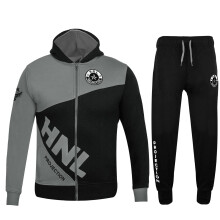 (7-8 Years, Black & Steel Grey) Girls Tracksuit HNL Top Bottom Jogging Suit 2-13