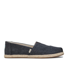 (UK 3) Women's Toms Washed Canvas Espadrille Pumps in Black