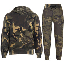 (7-8 Years, Camo Green) Unisex Camo Green Hooded Jogging Suit Joggers