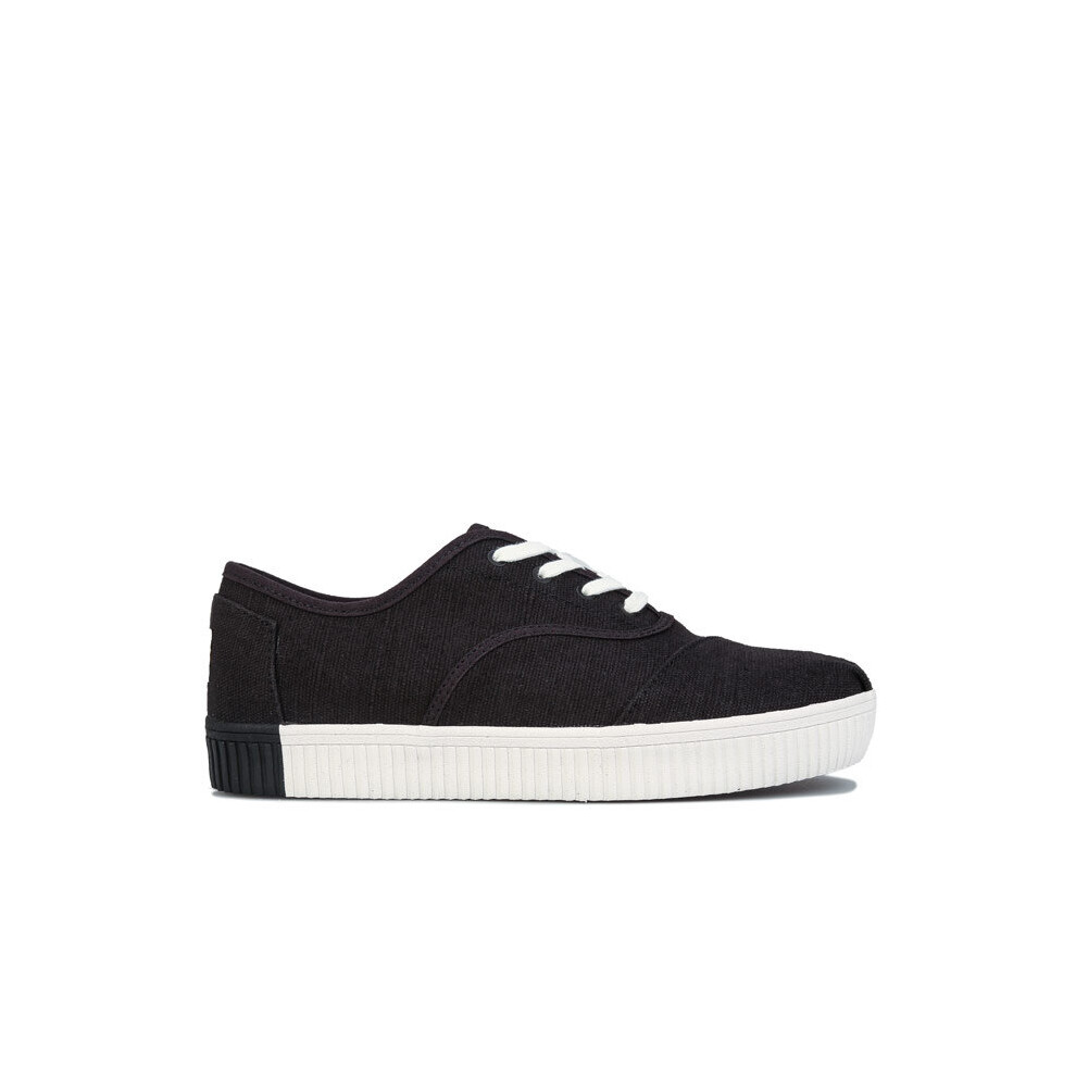 (UK 3) Women's Toms Cordones Indio Trainers in Black