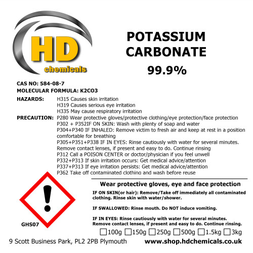 (100g) Potassium Carbonate 99% Pearl Ash Potash Water Softener 1