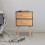 URBN Living (Black) White Black Two Draw Wooden Bedside  Table Stand 1