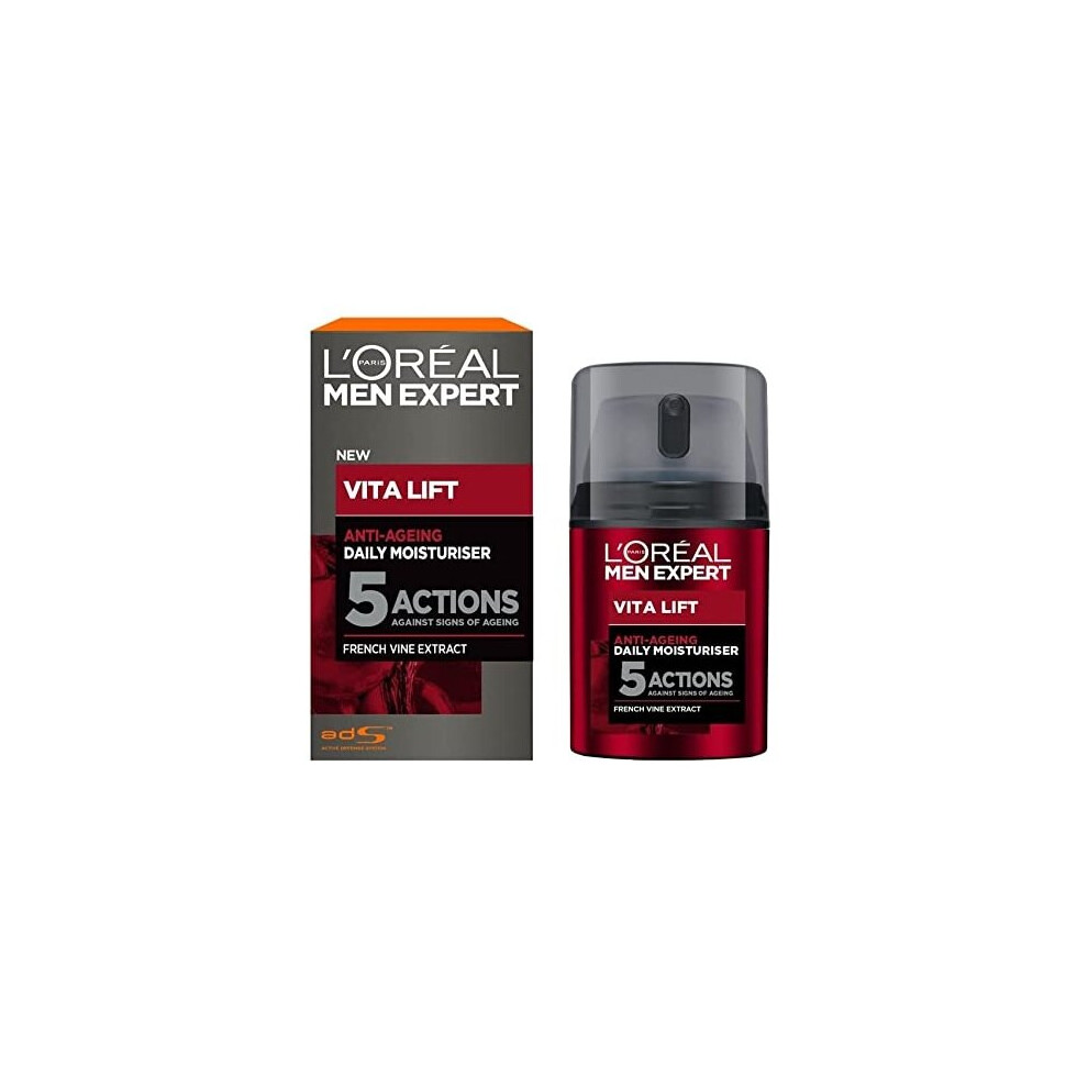 L'Oreal Mens Expert Vita Lift 5 Daily Moisturiser Anti-Ageing Face Cream For Him