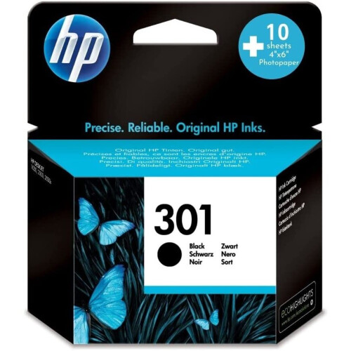 HP301 Black Ink Cartridge CH561EE Valuepack with Navyred 10