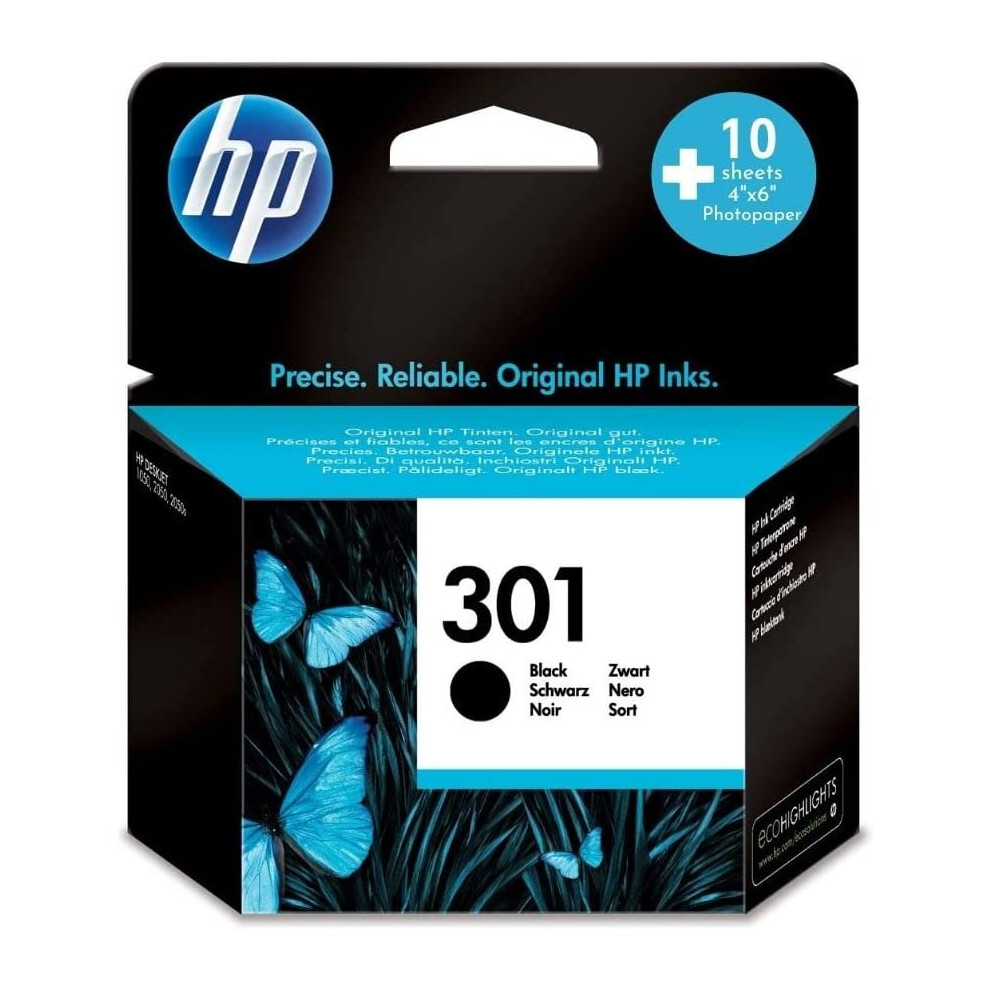 HP301 Black Ink Cartridge CH561EE Valuepack with Navyred 10