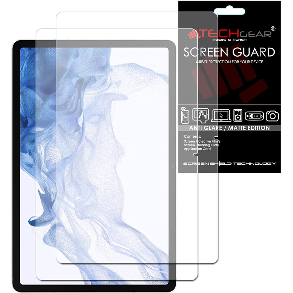 TECHGEAR 2 Pack Galaxy Tab S8 11" Anti Glare Screen Protectors (SM-X700 / SM-X706), MATTE Screen Protector Guard Cover Designed...