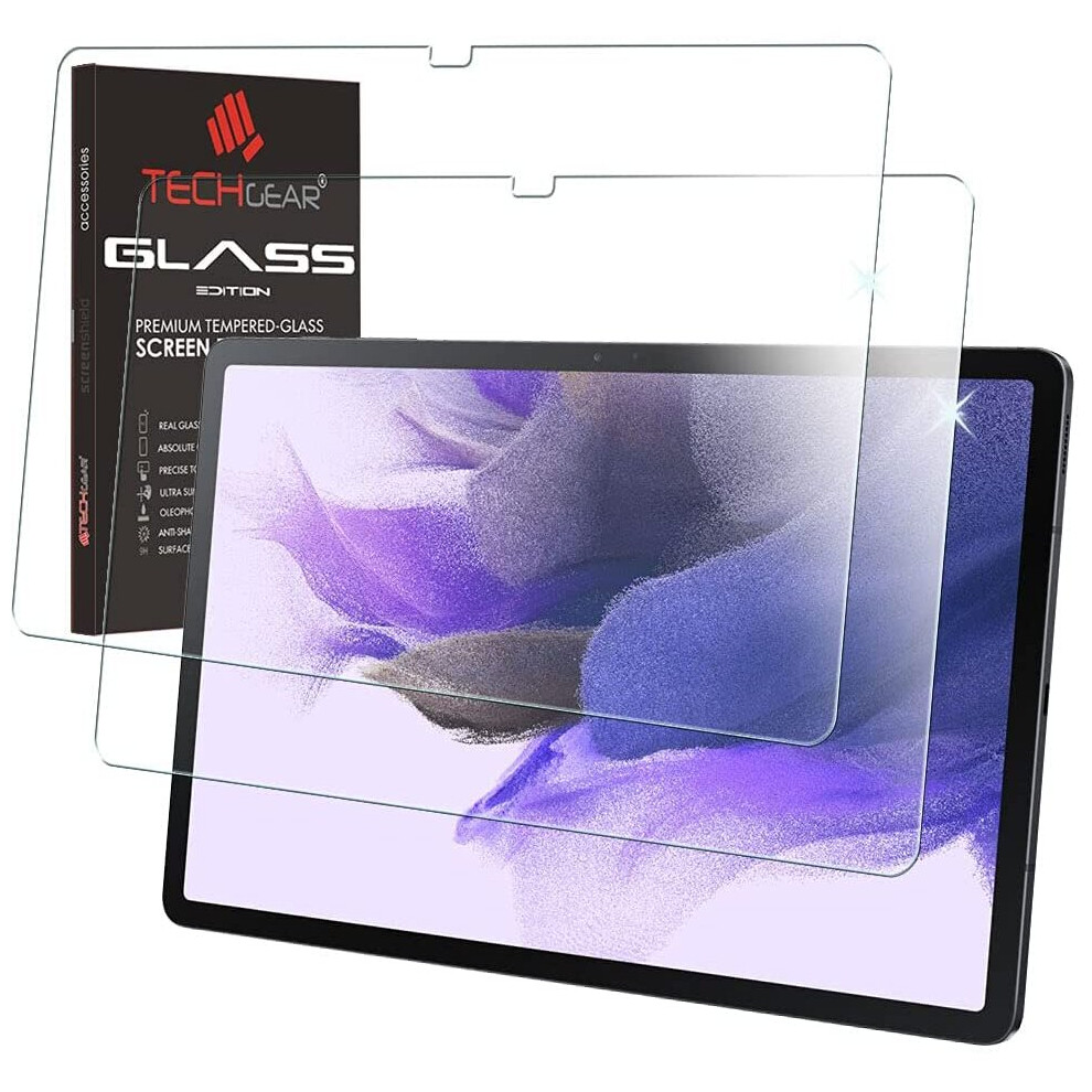 TECHGEAR [2 Pack Galaxy Tab S8 Plus 12.4" GLASS Edition (SM-X800 / SM-X806) Tempered Glass Screen Protector [9H Toughness] [HD...