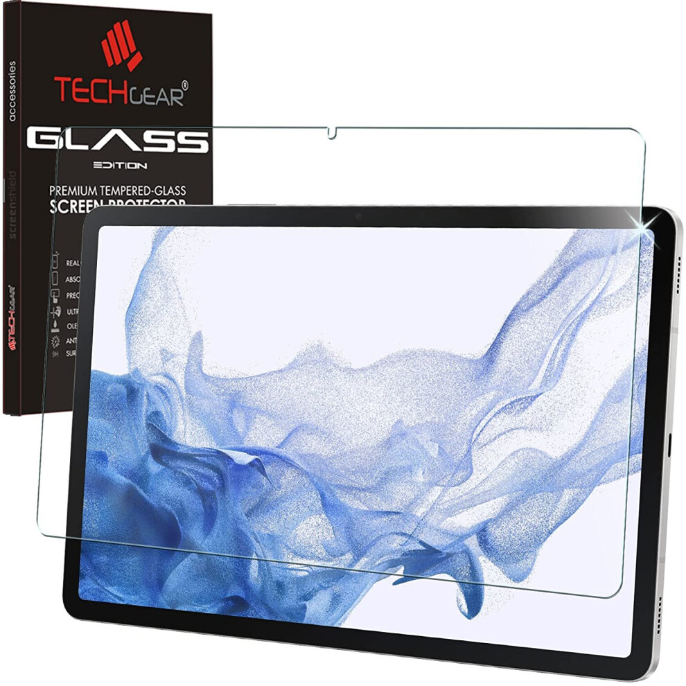 TECHGEAR Galaxy Tab S8 11" GLASS Edition (SM-X700 / SM-X706) Tempered Glass Screen Protector [9H Toughness] [HD Clarity]...