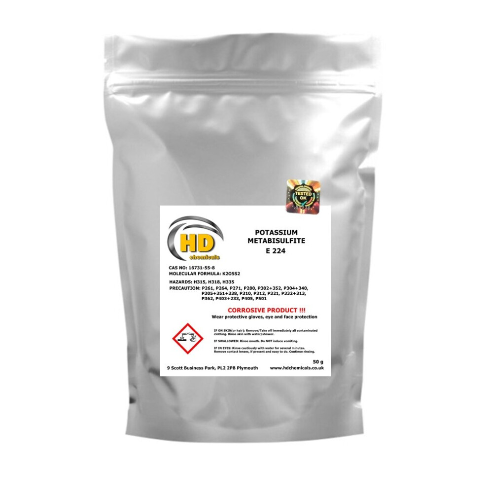 (50g) POTASSIUM METABISULPHITE Wine Beer Home Brewing
