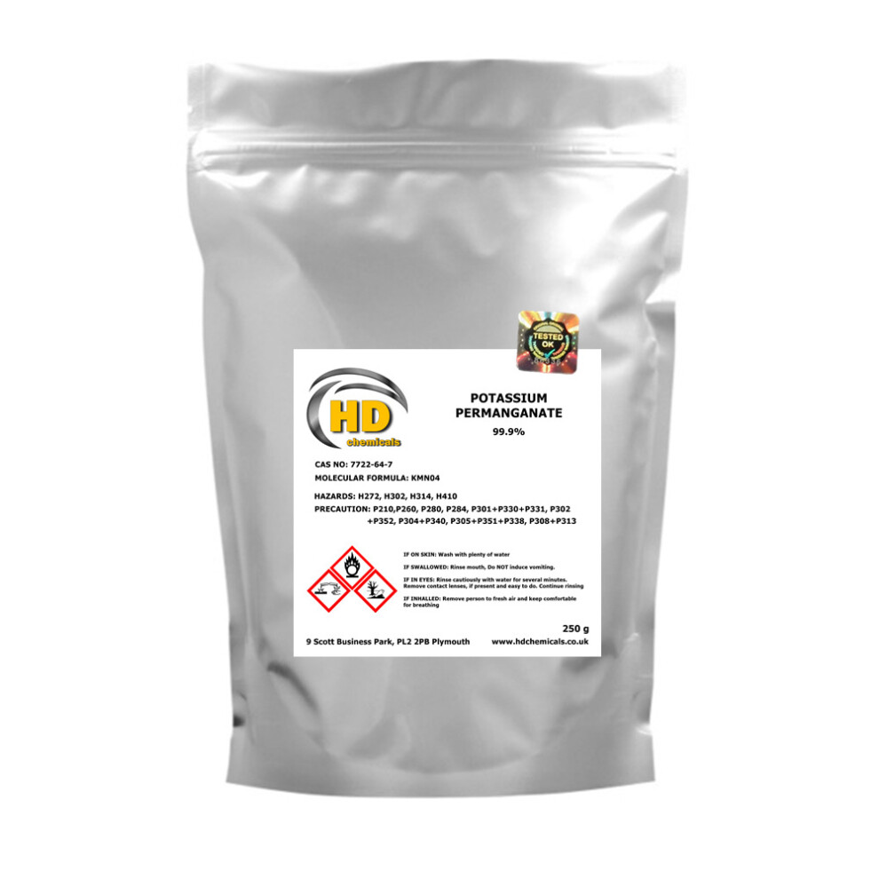 Hd Chemicals Ltd (250G) Potassium Permanganate Crystals 99.9%