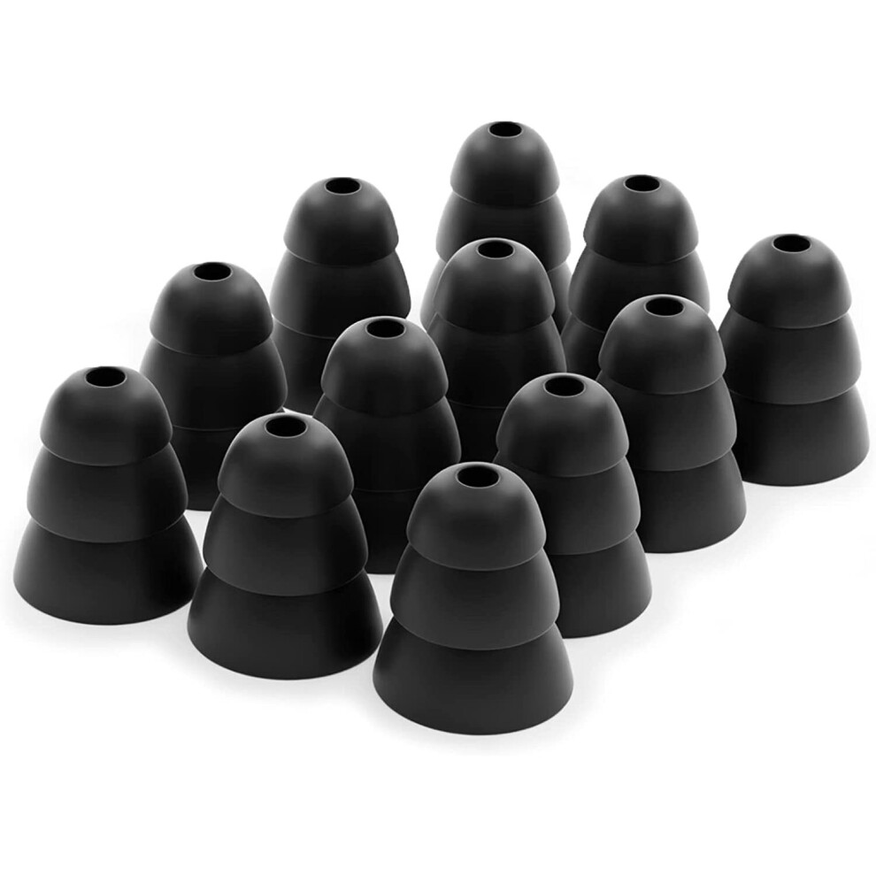 Okuli Set of 12 Silicone Triple Layer Flange EarBuds Ear Tips For Earphones Headphones