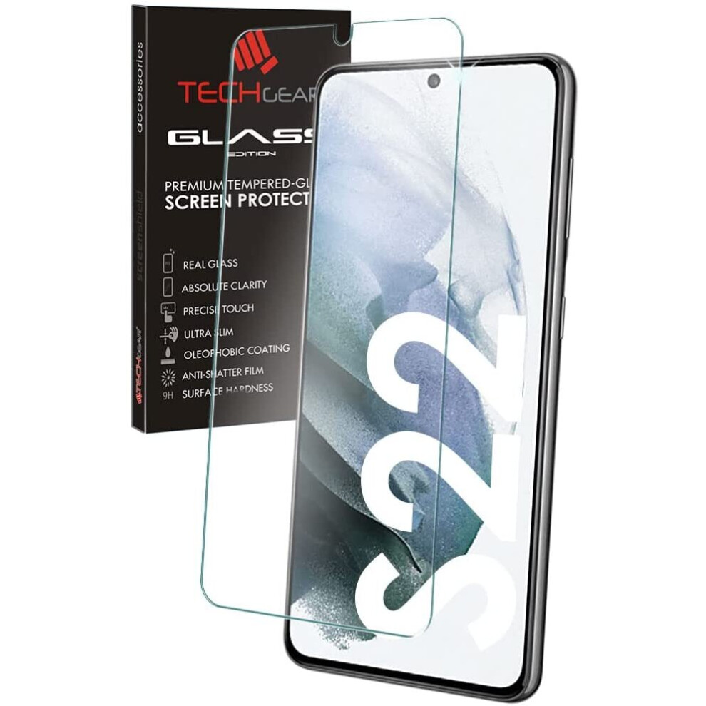 Techgear Glass Edition Compatible With Samsung Galaxy S22 / S22 5G, Tempered Glass Screen Protector Cover [2.5D Round Edge] [9H...