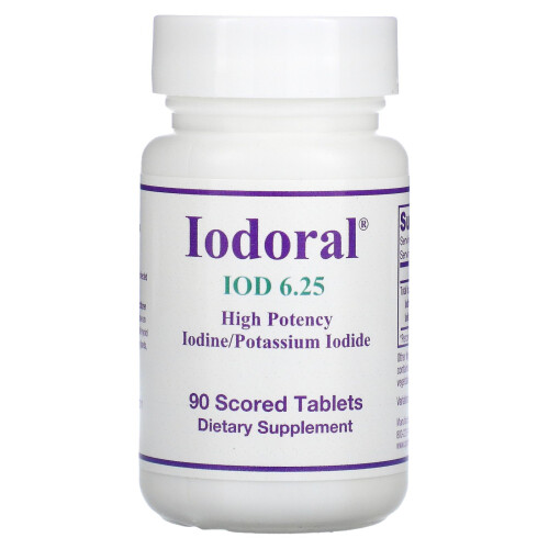 Optimox, Iodoral, IOD, 6,25 mg, 90 geteilte Tabletten