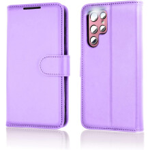 TECHGEAR Galaxy S22 Ultra Leather Wallet Case, Flip Protective Case Cover with Wallet Card Holder, Stand and Wrist Strap -...