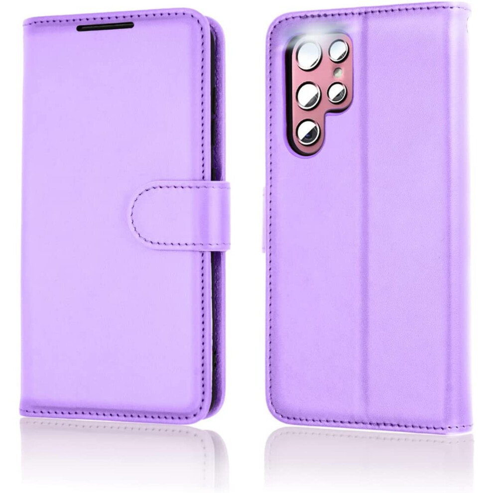 Techgear Galaxy S22 Ultra Leather Wallet Case, Flip Protective Case Cover With Wallet Card Holder, Stand And Wrist Strap -...