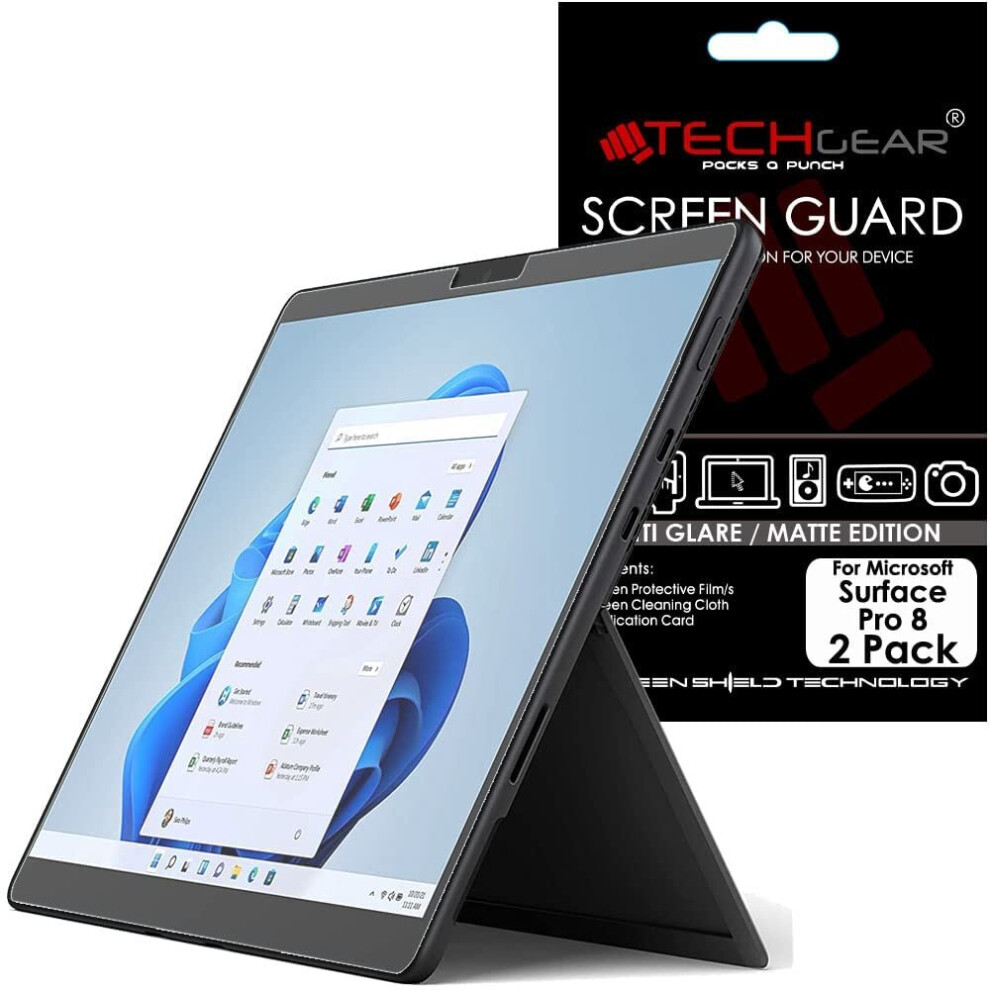 TECHGEAR [Pack of 2 Anti Glare/Matte Screen Protectors for Microsoft Surface Pro 8 (13 Inch screen) - Matte Screen Protector...