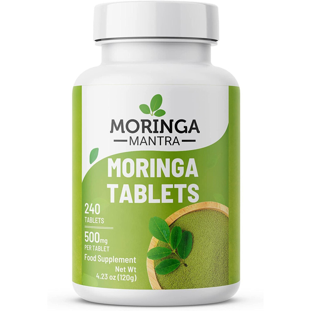 Moringa-Mantra Moringa Mantra Moringa Leaf Powder Tablets 240 Nos From Organic Farming, 500 Mg Per Tablet