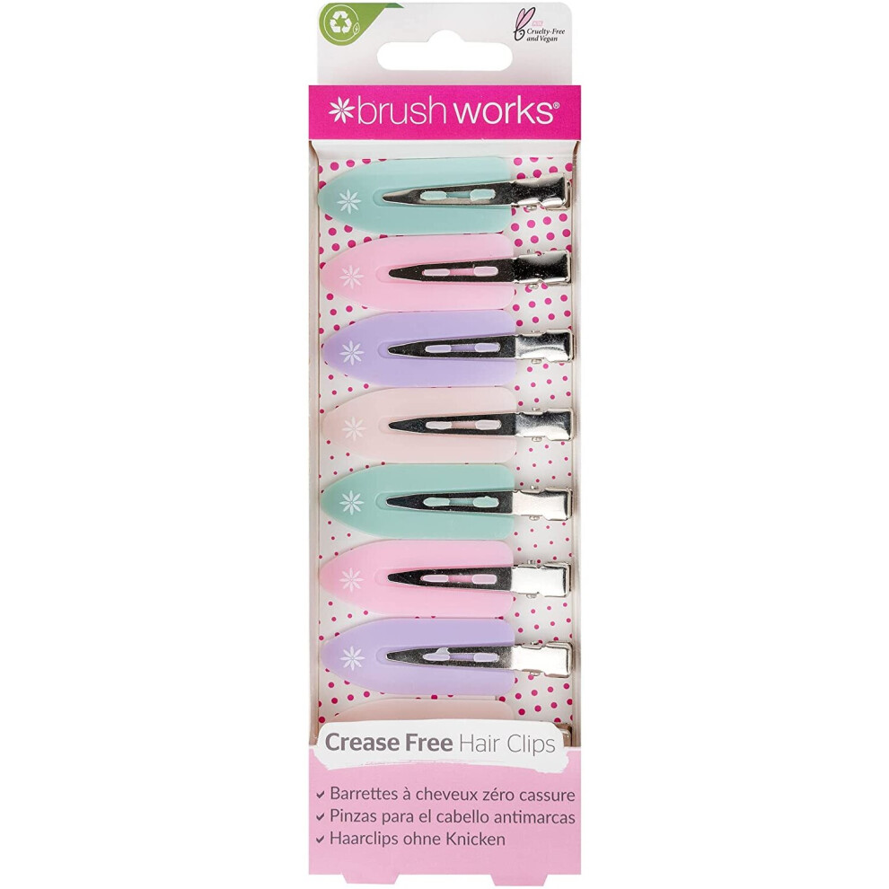 Brushworks Pastel Crease Free Hair Clips X8 - Image 6
