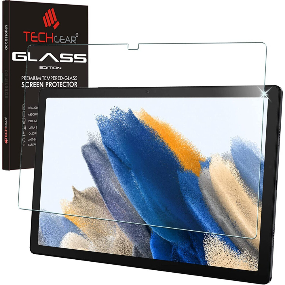 TECHGEAR Galaxy Tab A8 10.5" GLASS Edition (SM-X200 / SM-X205), Tempered Glass Screen Protector [9H Toughness] [HD Clarity]...