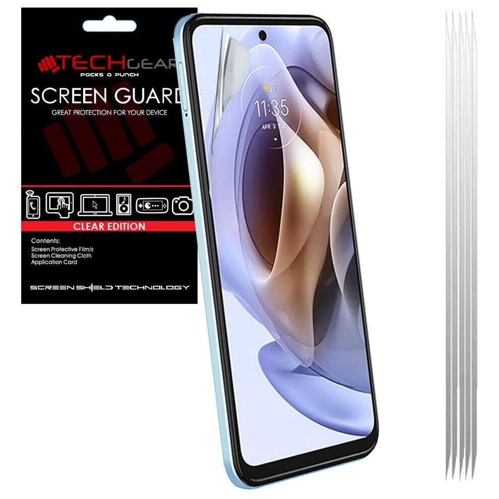 TECHGEAR [5 Pack] Screen Protectors Compatible for Motorola Moto G31 / Moto G41, CLEAR LCD Screen Protectors Cover Guards