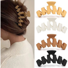 Hair Claws for Thick Hair 4 pcs, 4.3" Large Hair Claw Clips, Acrylic Matte Claw Clips for Women and Girls,Hair Accessories for...