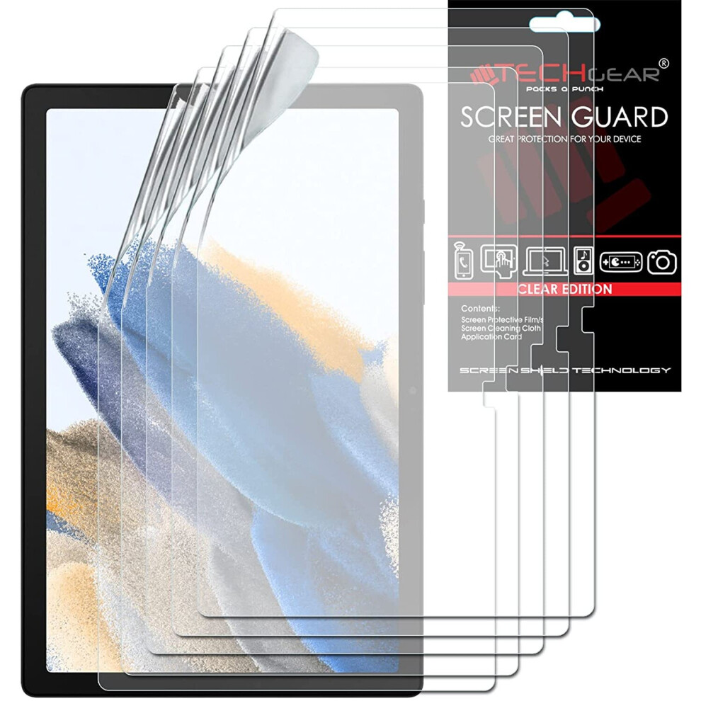 TECHGEAR 5 Pack Galaxy Tab A8 10.5" Screen Protectors (SM-X200 / SM-X205), Ultra CLEAR Screen Protector Guard Cover Designed...