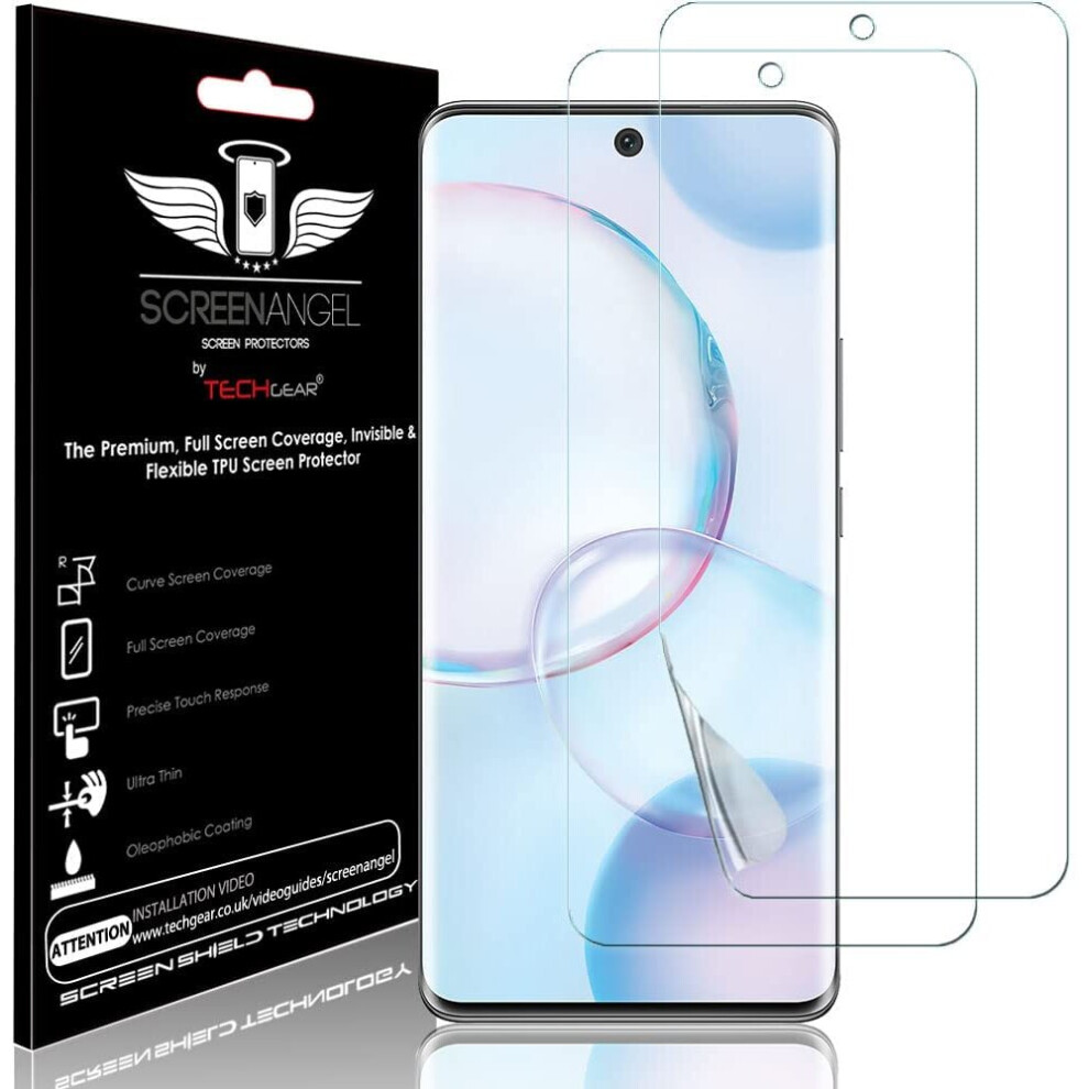 Techgear [2 Pack Screen Protector Fits Honor 50 5G [Screen Angel Edition] [Case Friendly] [Bubble Free] [Full Screen Coverage]...