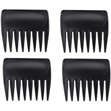 4Pcs Hair Detangling Combs Anti Static Streaker Combs Portable Styling Combs Wide Teeth Combs Afro Combs for Men Women(Black)