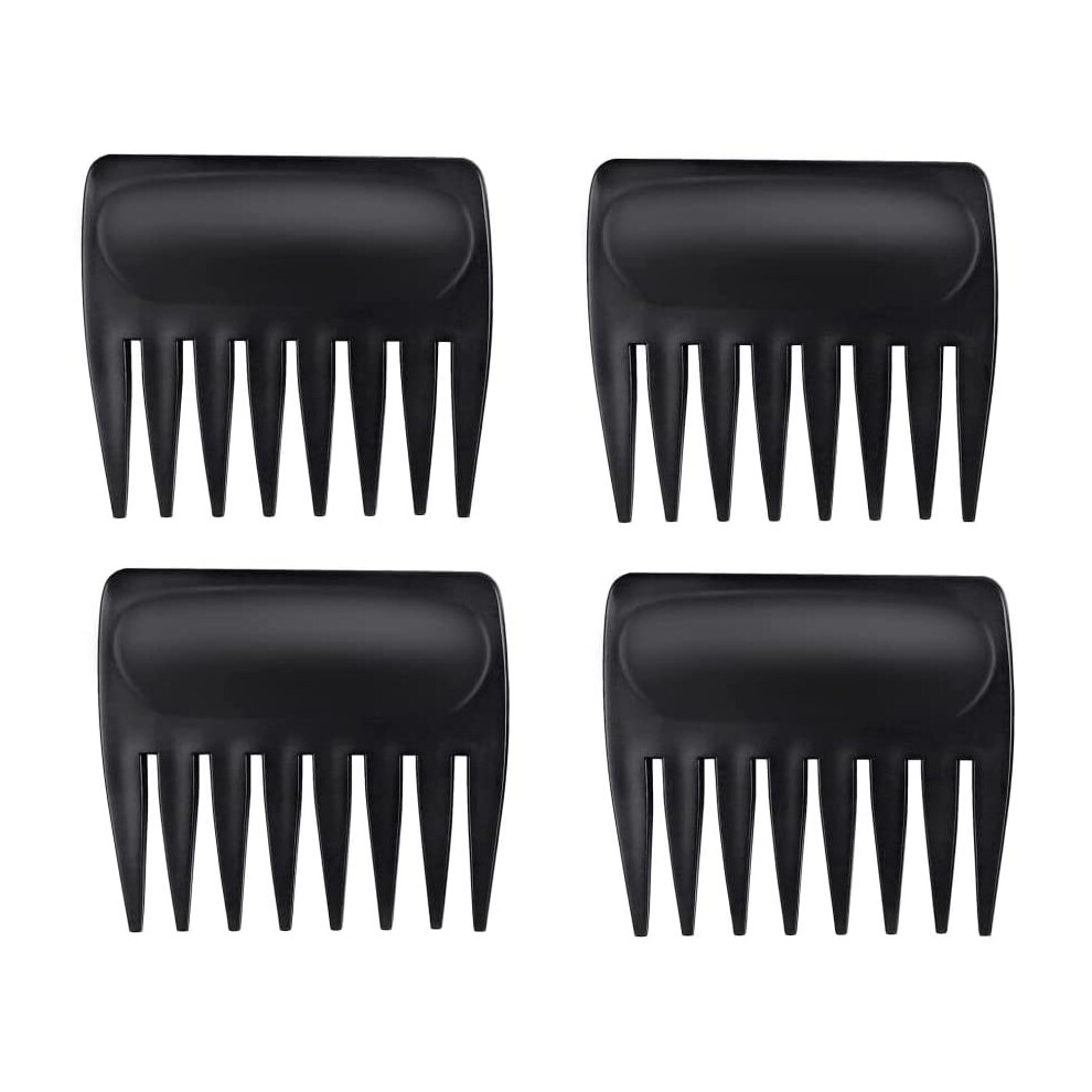 4Pcs Hair Detangling Combs Anti Static Streaker Combs Portable Styling Combs Wide Teeth Combs Afro Combs for Men Women(Black)
