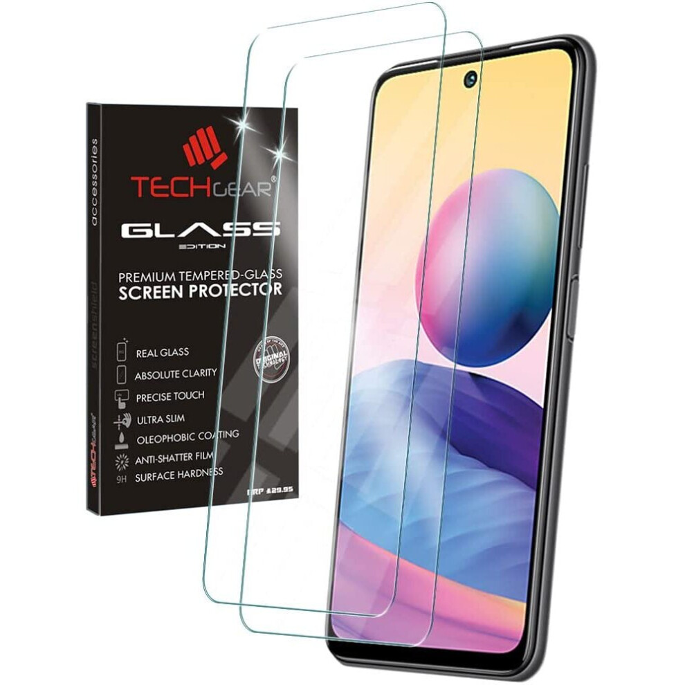 TECHGEAR 2 Pack GLASS Edition Compatible with Xiaomi Mi 11 Lite, Tempered Glass Screen Protector Covers [2.5D Round Edge] [9H...