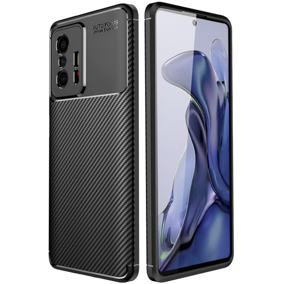 Techgear Carbon Fibre Case For Xiaomi 11T 5G [Carbonflex Case] Flexible, Shockproof, Ultra Slim, Soft Tpu Protective Shell...