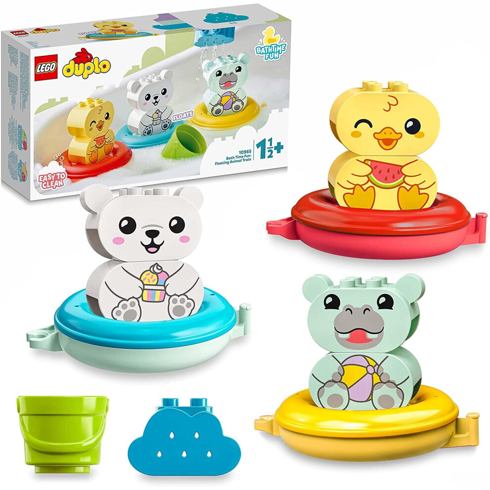 Lego 10965 Duplo Bath Time Fun: Floating Animal Train Bath Toy For Babies And Toddlers 1.5 Years Old With Duck, Hippo And Polar... - Building Set