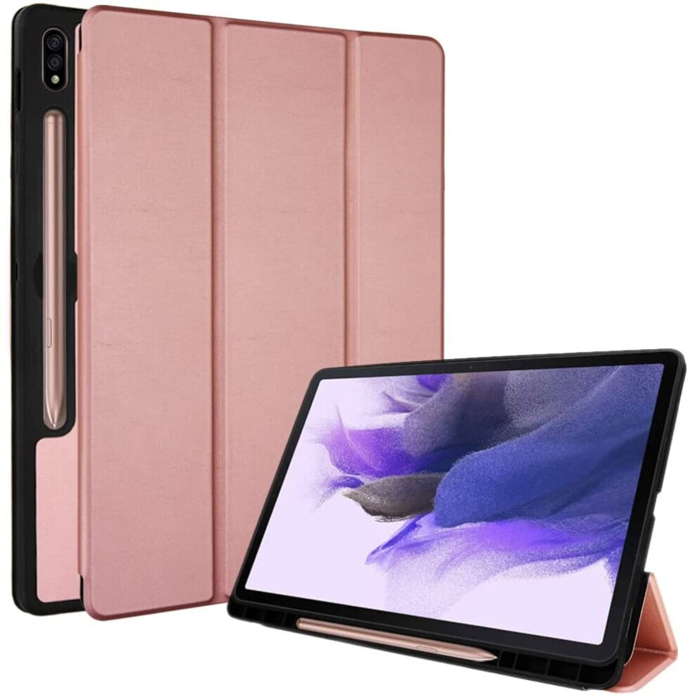 TECHGEAR Smart Case for Samsung Galaxy Tab S7 FE 12.4" 2021 Release (SM-T730 / SM/T736) PU Leather Slim Smart Case Stand Cover...