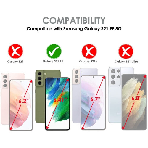Techgear TECHGEAR [2 Pack Screen Protector fits Samsung Galaxy S21 FE [Screen Angel Edition] [In-Display FingerID Support] [Case... 1