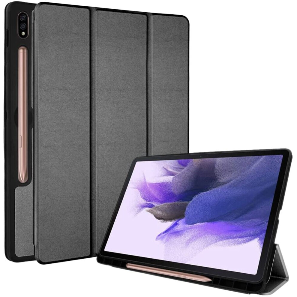 Techgear Smart Case For Samsung Galaxy Tab S7 Fe 12.4" 2021 Release (Sm-T730 / Sm/T736) Pu Leather Slim Smart Case Stand Cover...