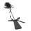 Black Faux Leather Paddle Feather Tickling Stick 3
