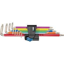 Wera 3967/9 TX SXL Multicolour holding function Stainless TORX® L-key set, TX8-TX40, 9pc, 05022689001