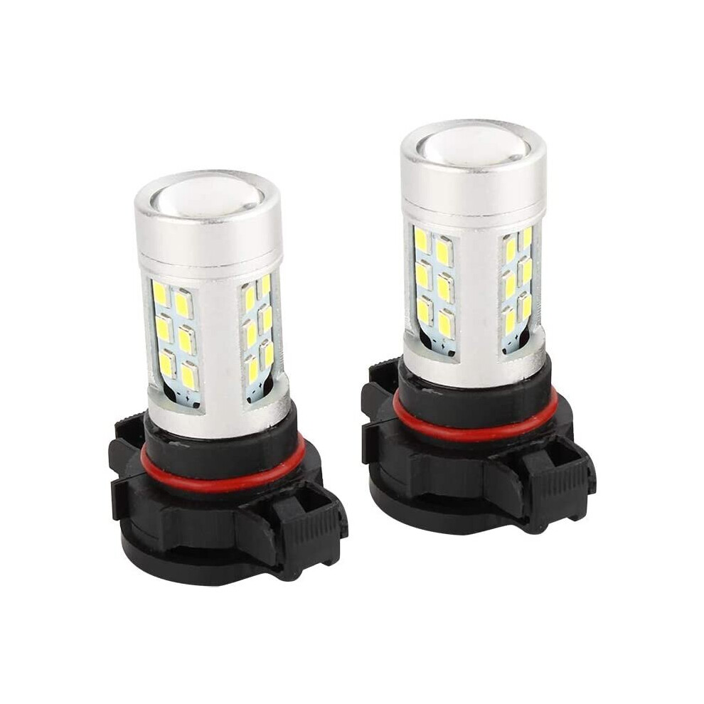 Qiilu Led Bulbs, 2X 5202 H16 Fog Or Daytime Running Lights For High Power Samsung Led Bulbs White 739904662037