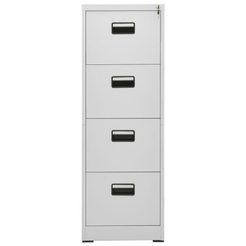 VidaXL vidaXL Aktenschrank Hellgrau 46x62x133 cm Stahl 1