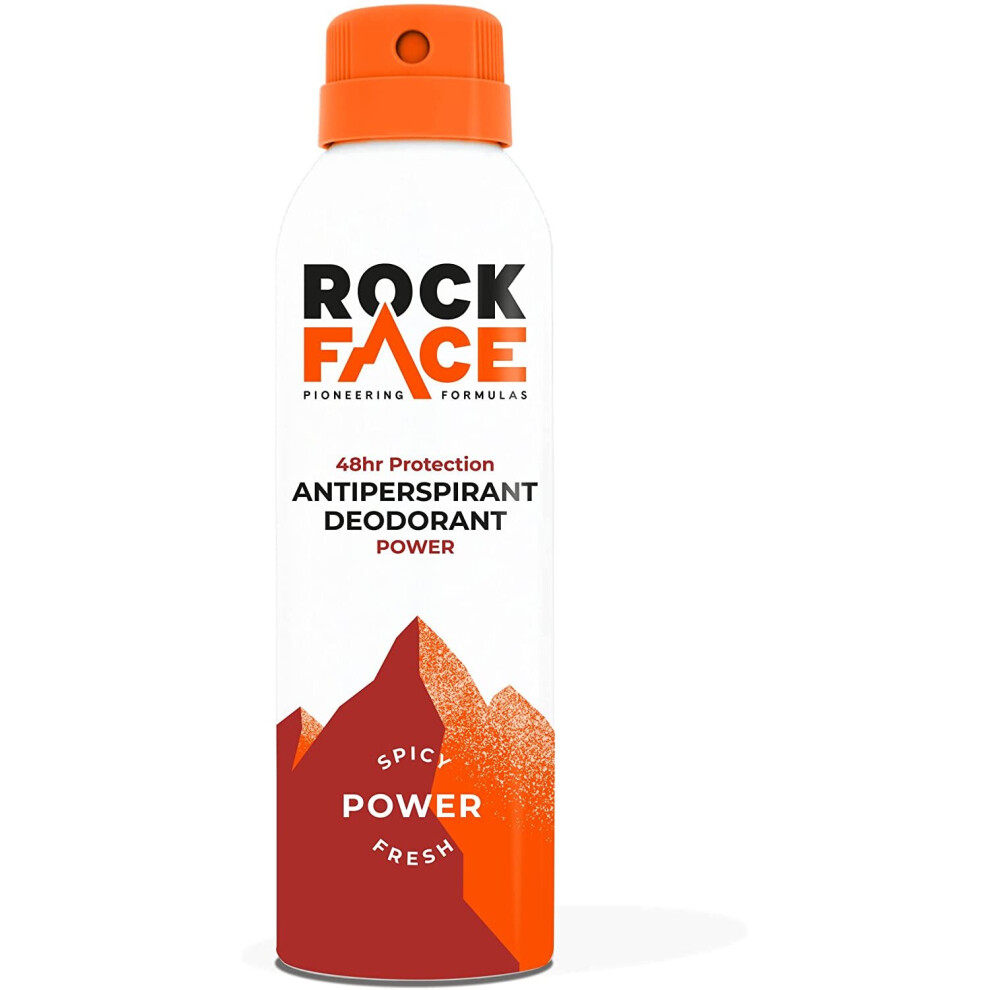 Visit-The-Rockface-Store Rockface Power Antiperspirant For Men, Deodorant Spray, 48 Hour Protection, 200Ml