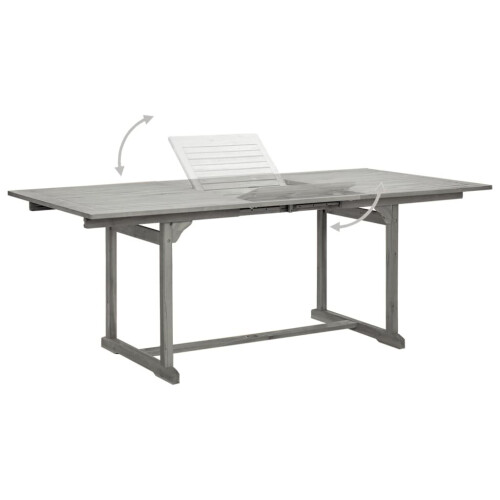 VidaXL vidaXL Solid Acacia Wood Garden Dining Table Patio Extendable Dinner Table 1
