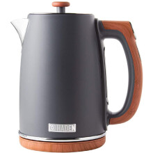 Haden Dorchester Digital Variable Temperature Kettle With Wood Effect Finish, Fast Boil, 3000W, 1.7Litre, Matt Grey CD47