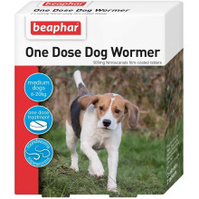 Beaphar 2 X One Dose Wormer for Medium Dogs 2 Tablets Worm Treatment for Dogs